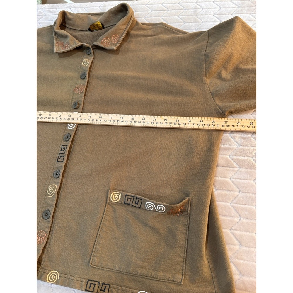 Babytoes Cotton Olive Barn Jacket Sz XL Chore Coat Gorpcore Whimsigoth Lagenlook - Picture 13 of 16